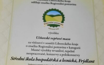 Titul Regionální potravina Libereckého kraje získala školní vepřovka