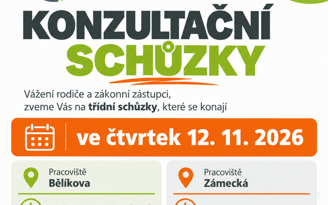 KONZULTAČNÍ SCHŮZKY – 12. LISTOPADU 2026